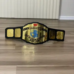 Intercontinental World Heavyweight Championship Belt 2mm Brass - Classic Design for Wrestling