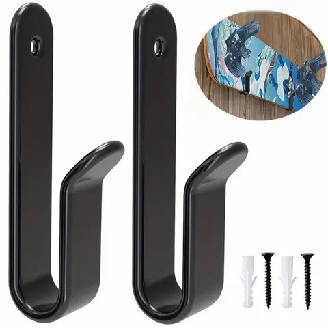 Wall Mounted Snowboard Bracket, Snowboard Storage, 2 Counts/set Surfboard Skateboard Hanging Rack, Indoor Horizontal Display Clip, Home Organizer