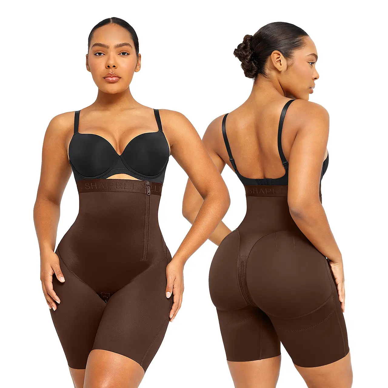 Shapellx AirSlim Brand Logo Shaping High-Rise Shorts Tummy Tucking Butt Lift Comfort Shapewear Basic Fajas Colombianas Womenswear