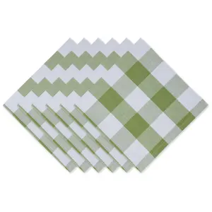 Design Imports Set of 6 Buffalo Check Napkins