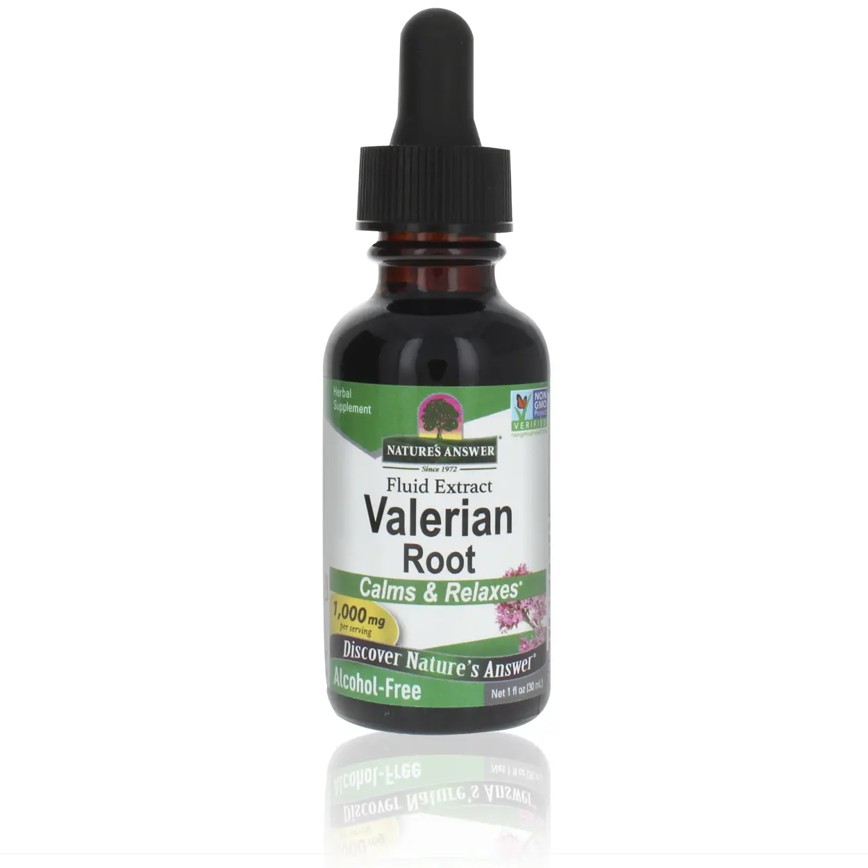 Nature's Answer Alcohol-Free Valerian Root 1oz Extract | Mood Support Supplement | Concentrated Liquid Herbal Extract | Gluten-Free | Non-GMO | Single Count