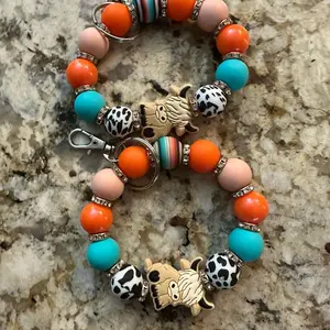 Highland cow silicone wristlet