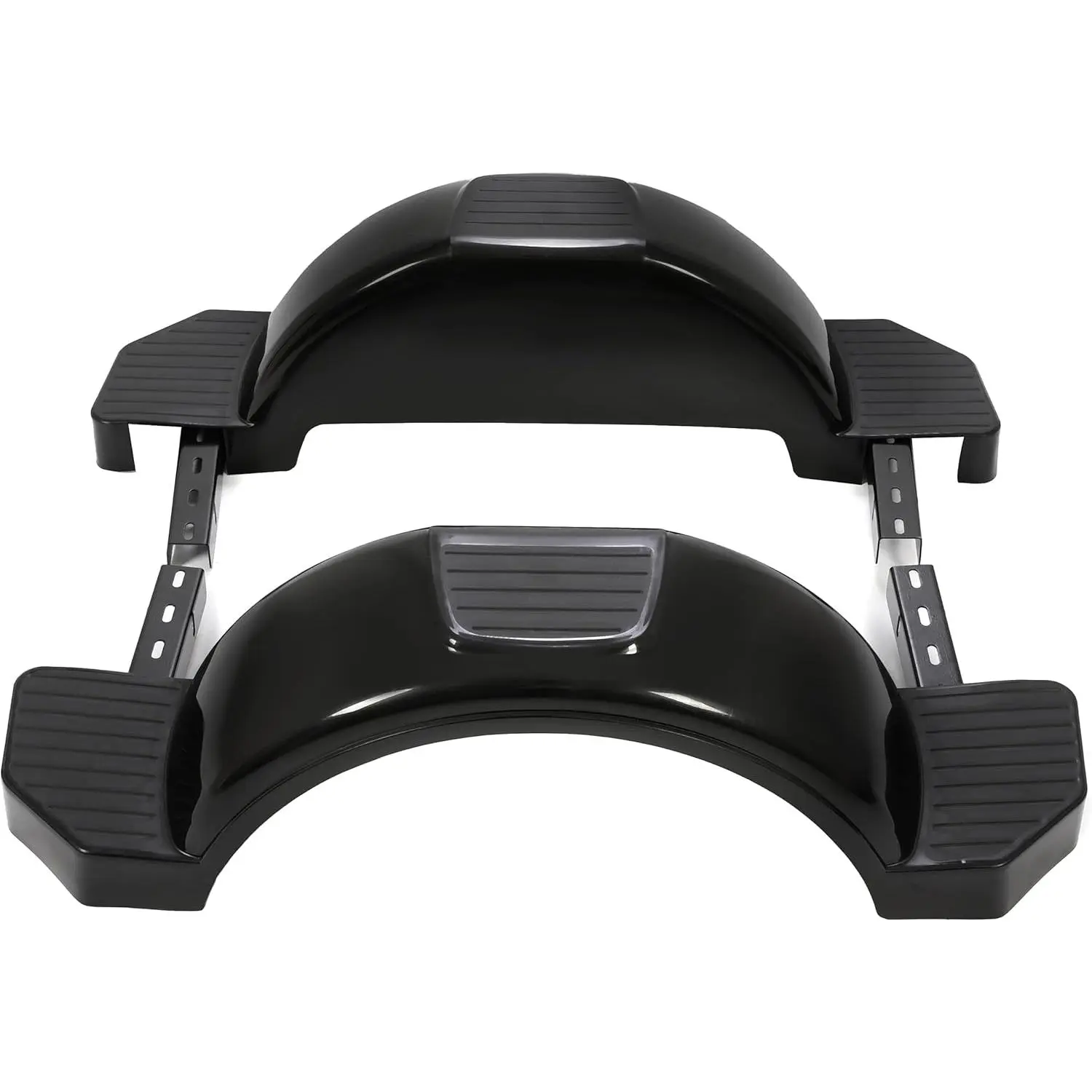 Set of 2 Single Axle Trailer Fenders 13" Wheels Tire Skirt Boat(Black)