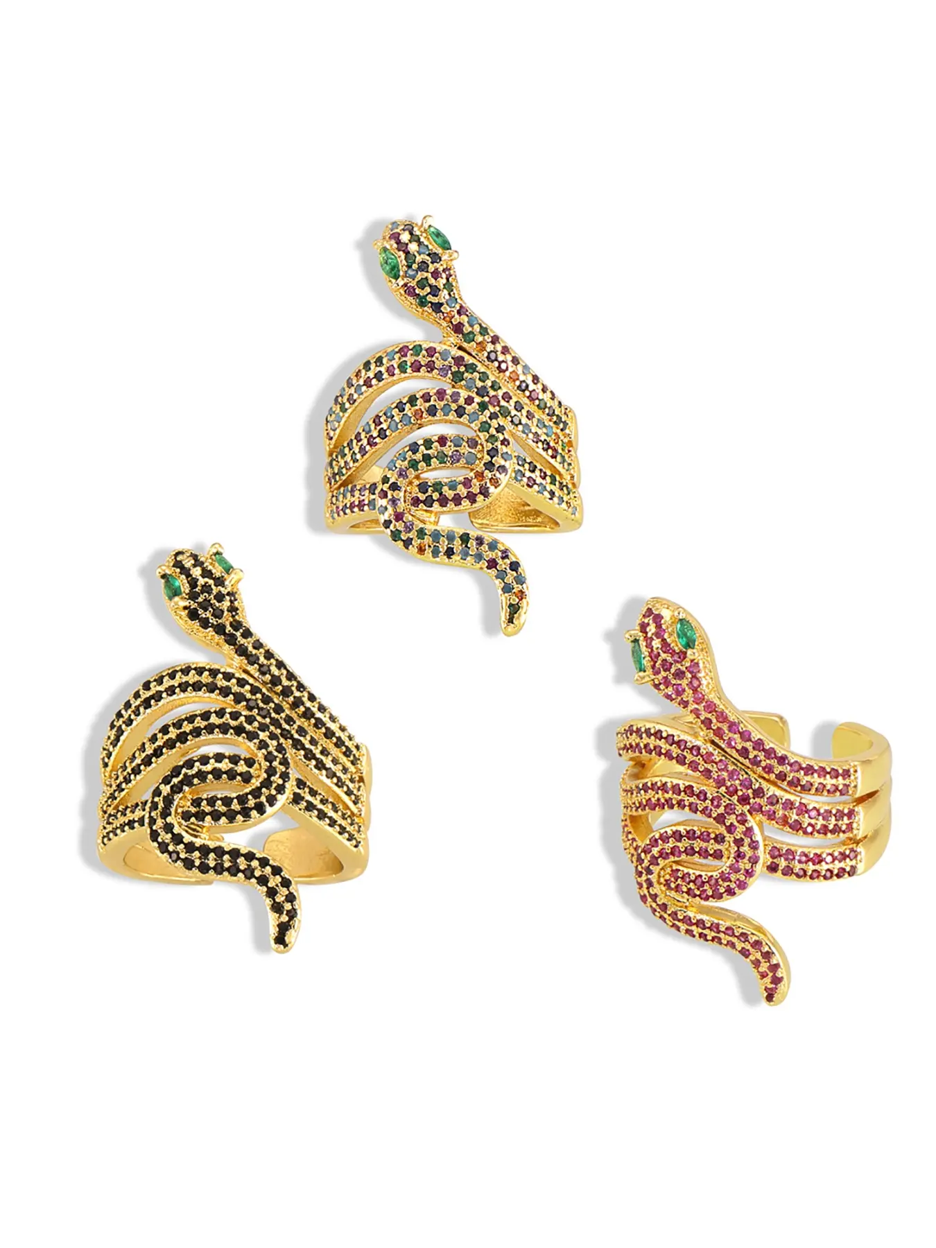 Women's Fashion Zircon Snake Ring, Creative Jewelry Gift for Friends, Perfect for Various Occasions, Stylish Accessory for Her, Statement Rings