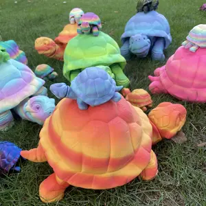 Turtle Figurine Set, Expandable Joints, Home Decor, Halloween & Christmas Gift, Birthday Present, 3D Printed Animal Statue, Turtle Designs