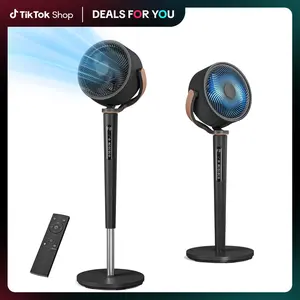 【dealsforyoudays】TEHANLD Fan for Bedroom, 120° Oscillating Standing Fan, Quiet Floor Fan with DC Motor, 100ft Pedestal Fan for Room, 16 Speeds, 4 modes, 20dB, 37-45" Adjustable Height, 12H Timer，With ambient lighting