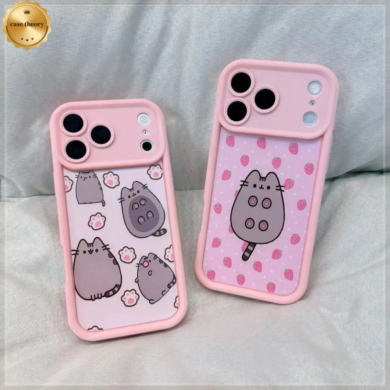 Cartoon Cute Pusheen Ice Cream Transparent TPU Soft Cover for Various iPhones (17/16/16 Plus/15/14/13/12/11 Pro Max) & Samsung Devices, Shockproof Anti-Fall Phone Accessory, Halloween Christmas Gift, Iphone 16 Plus, Multi-Model