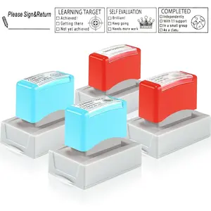 4 count Teacher  for Grading Classroom Self Teacher Inking Special Accommodations  for Classroom  to School Homework Student Dormitory Gifts(Black Ink)