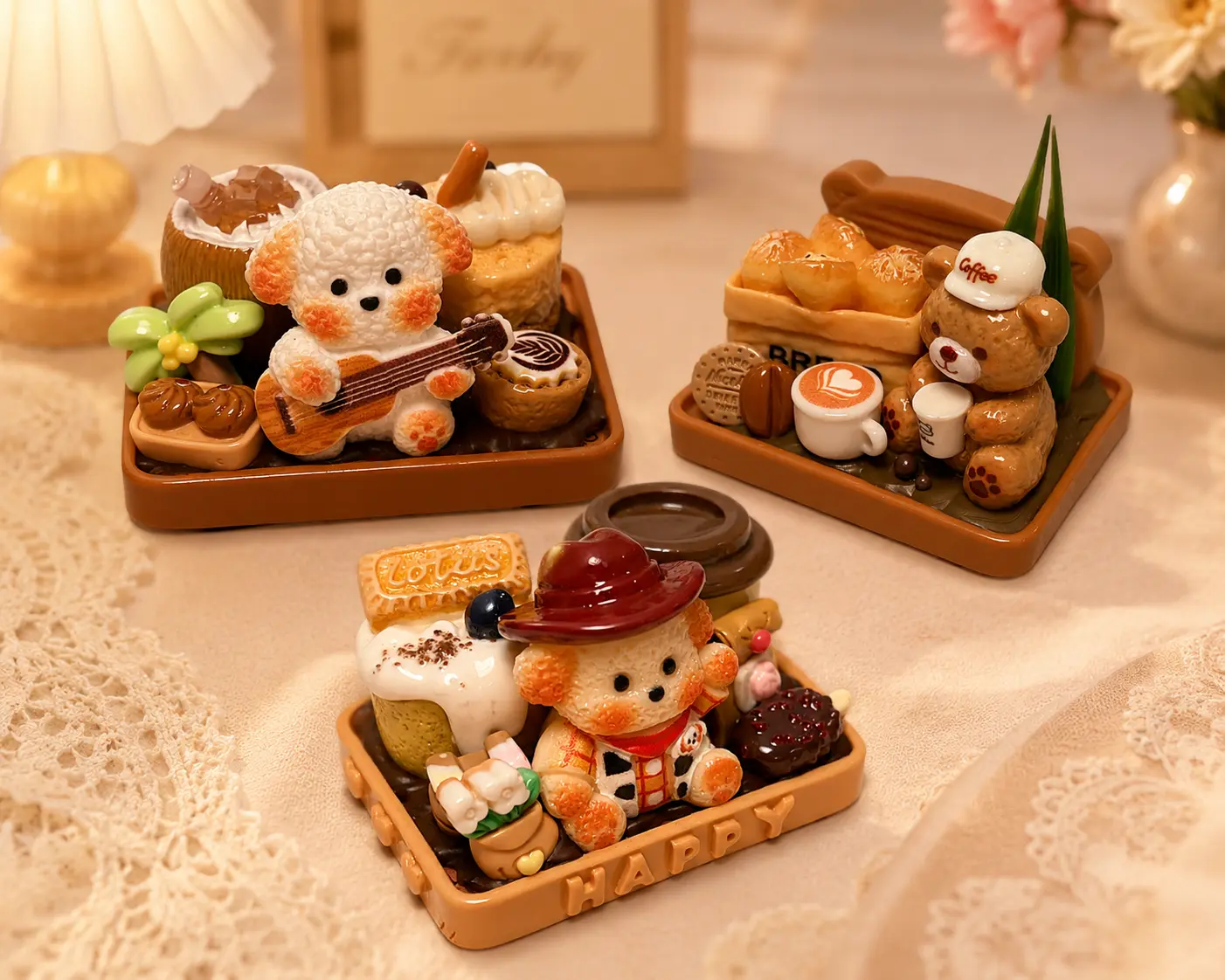 Kawaii Decoden Handmade Magnets and Display Stands - Special Decor and Gift