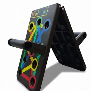 Foldable Push Up Board - 12 in 1 Multi-Function Home Gym Equipment with Color-Coded Slots for Strength Training & Fitness Durable Non-Slip Base