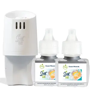 Ocean Minerals Plug in Refill Air Freshener Starter Kit With Scent Fill Warmer