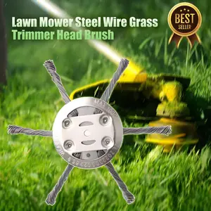 Heavy Duty 5.5mm Steel Wire Trimmer Head, Wear Resistant Weed Cutting Attachment for Cordless Grass Trimmers and Battery Powered Weed Eaters