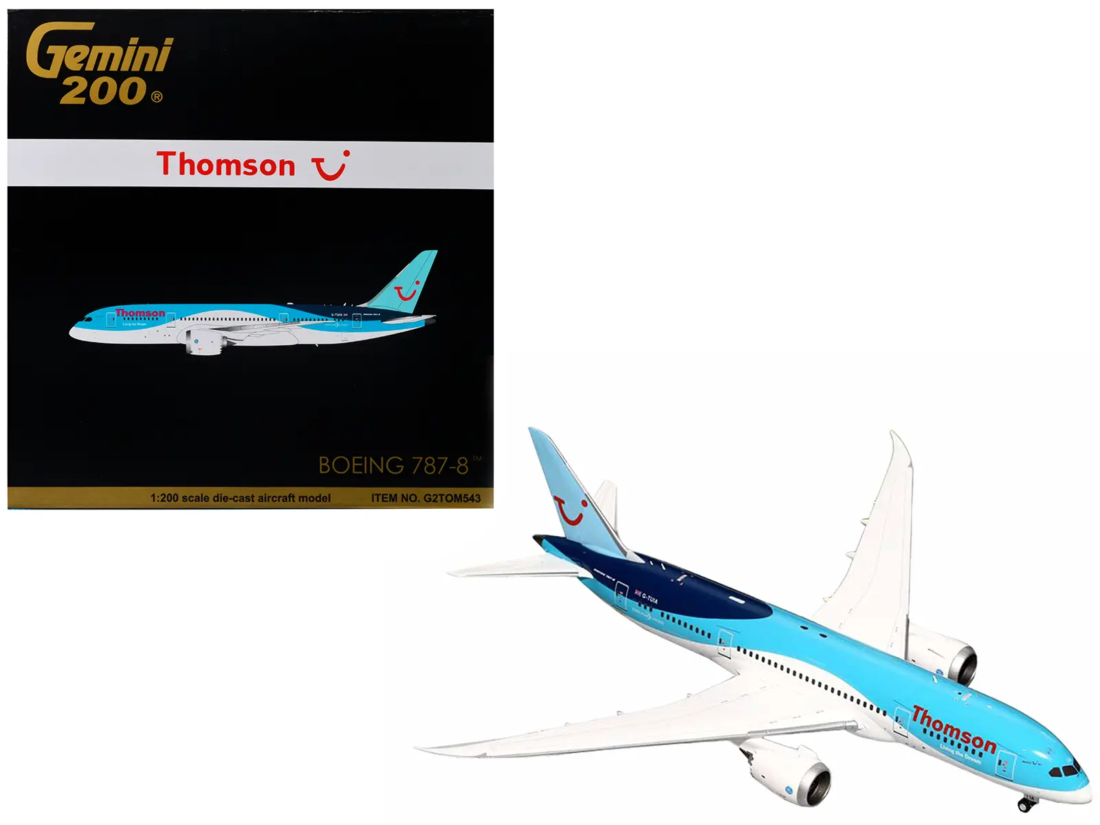Boeing 787-8 Commercial Aircraft "Thomson - TUI Airways" Blue and White "Gemini 200" 1/200 Diecast Model Airplane by GeminiJets