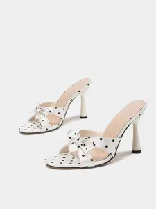 Women's Leopard Pattern High-Heeled Sandals, Textile Upper PU Leather Sole, Sexy Backless Design, Perfect for Party & Daily Wear