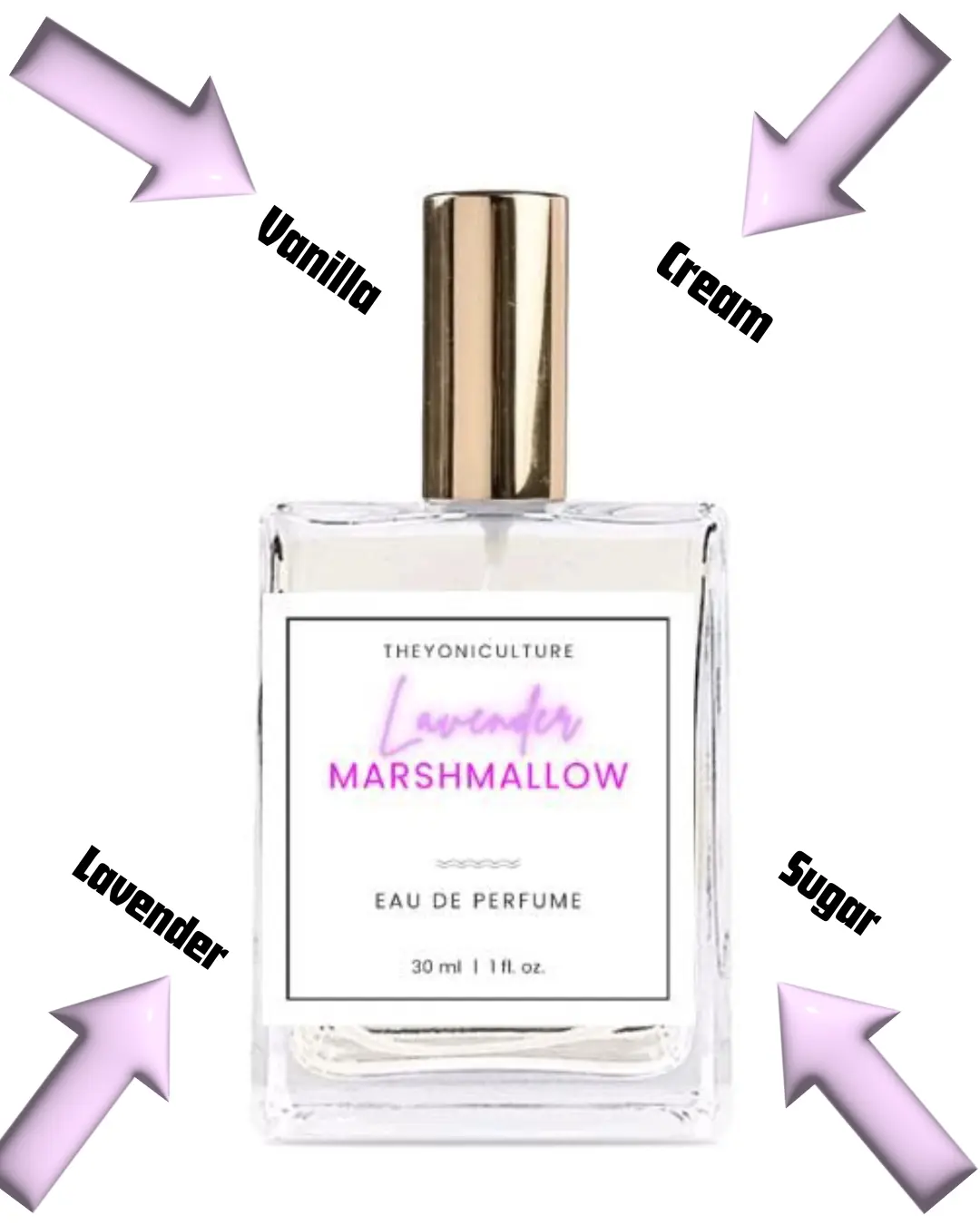 Lavender Marshmallow  parfum EDP spray clean fresh fruity scent profile 1oz/30ml Top - Gooey Marshmallow Middle - Fresh Lavender Bottom - Vanilla Bean, Tonka, Musk