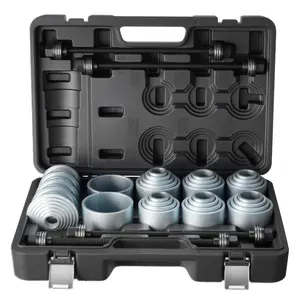 VEVOR Pull and Press Sleeve Kit, 36 PCS, Steel Bush Removal Insertion Sleeve Tools with Carrying Case, Compatible with LCV and HGV Engines, for Removing and Installing Bushings, Bearings, and Seals