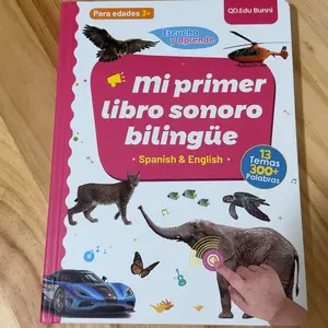 Spanish Bilingual Sound Busy Book - Preschool Educational Language Toy for Ages 1-6, 300+ Words, 13 Themes & Song-Based Learning, Perfect Toddler Gift, Bilingual Book, Toddler Busy Book,back to school backtoschool