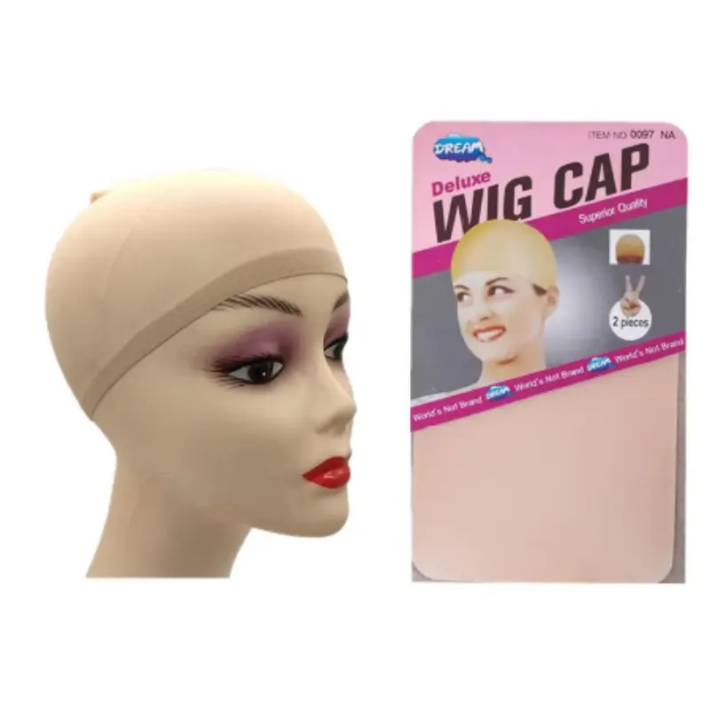 2pcs/Bag Top Stocking Wig Cap Hair Net For Weave Hair Wig Nets Black Brown Stretch Mesh Wig Cap For Making Wigs