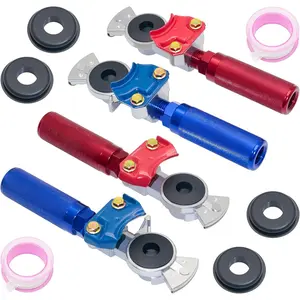 Glad Hands with Grips, 2 Sets Aluminum Emergency GladHands Extension Handles for Semi Trucks Trailers Freightliners Air Line 4 Seals 2 PTFE Tape