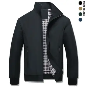 Men's Spring/Autumn Jacket Set: 2 Casual Pilot Jackets and 1 Lightweight Trench Coat, Beige/Black/Navy Blue, Zip-Up Stand Collar, Outdoor and Business Wear Polyester Lining, Trench Coat Jacket, Multi-Functional Layers, Durable Fabric