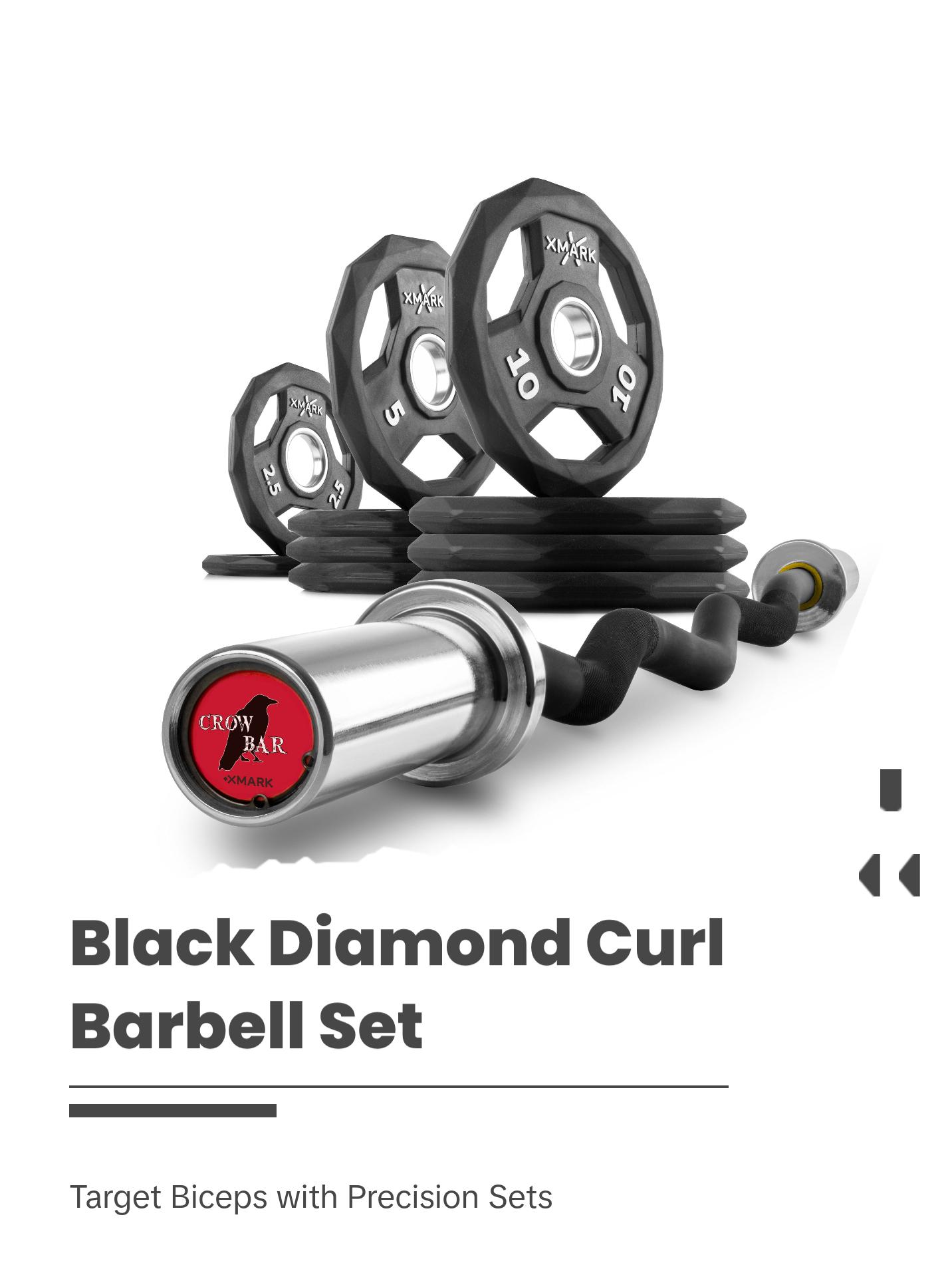 Black Diamond® Olympic Weight Plates and Curl Barbell Sets