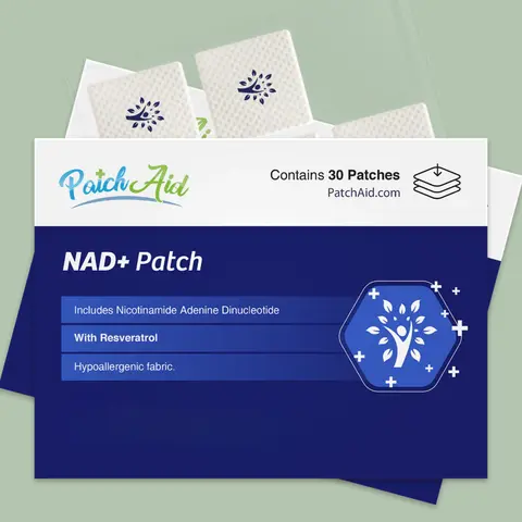 NAD+ Patch with Resveratrol - 30 Hypoallergenic Patches for Enhanced Energy & Vitality