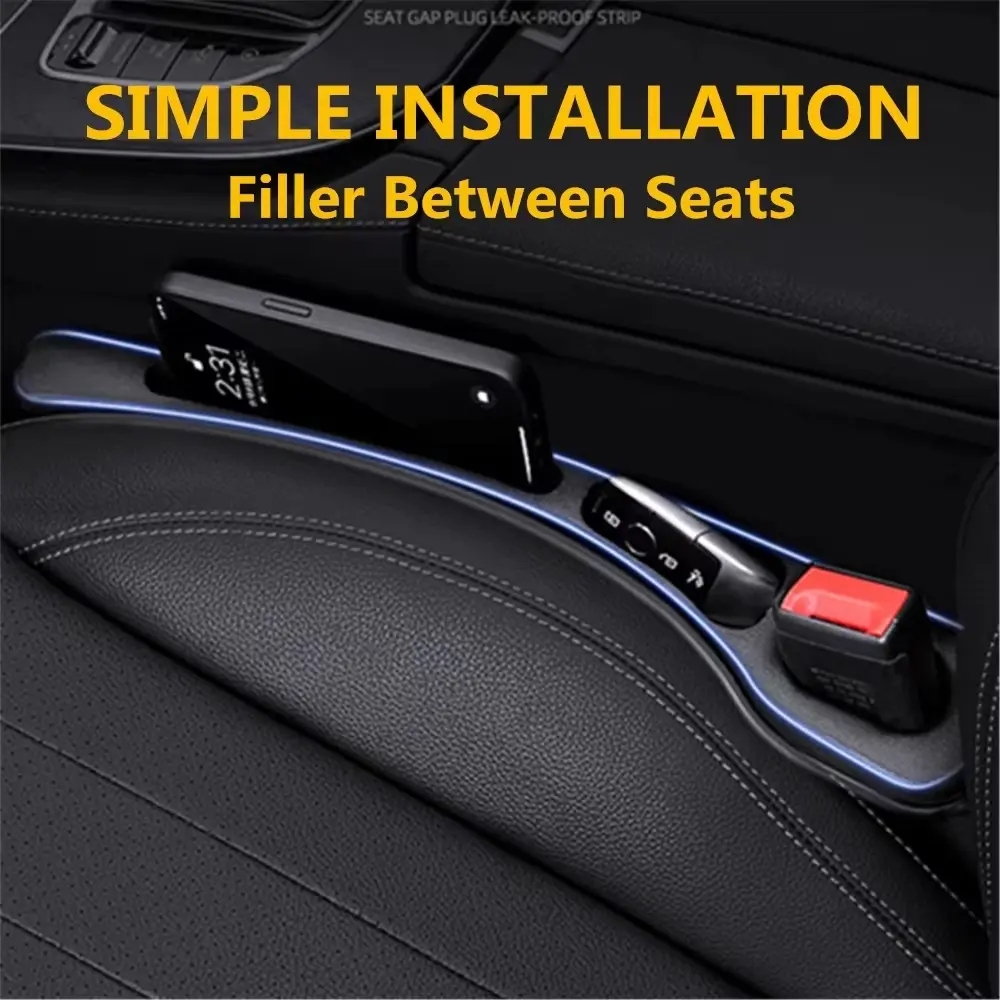 2pcs car seat gap fillers, odorless and easy to clean and maintain, console storage box, Car Console Organizer, seat gap storage box, bag decoration, Car Organizers, car organization accessories, car organization supplies, indoor car parts