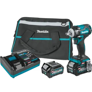 Makita (GWT05D) 40V max XGT® Brushless 4‑Speed 1/2" Sq. Drive Impact Wrench Kit w/ Detent Anvil (2.5Ah)