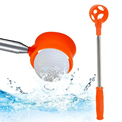 6.5Ft Telescopic Golf Ball Retriever - Lightweight, Portable, Waist-Friendly, Stoop-Free Picking Essential Golf Accessory for Pond/Water Use, Durable Gift for Dad, Boyfriend, Birthday