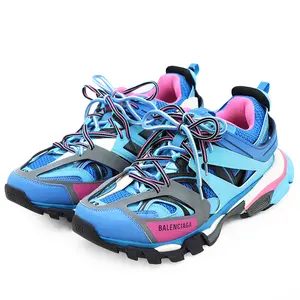 Pre-owned Balenciaga Polyester Small Leather Goods Track Trainer Mesh Sneakers