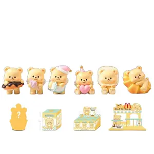 Butter Bear Blind Box Cute Cartoon Bear Figurine Cute Car and Desktop Decoration Gift