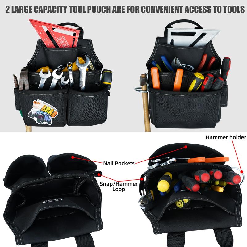 MELOTOUGH Tool Belt with Suspenders Tool Bag Supenders Framers Comb Apron Tool Belt Construction Tool Pouch Builder Heavy Duty Carpenter Suspension Rig for Electrician,  Heavy Duty tool  belts tool pouch Heavy Duty hammer holder  suspender