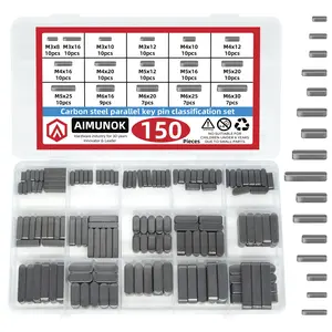 Aimunok Carbon Steel Square Parallel Key, Mechanical Transmission, Shaft Gear Fixing, Multi-Specification Set, Industrial Machinery, Rust-Resistant