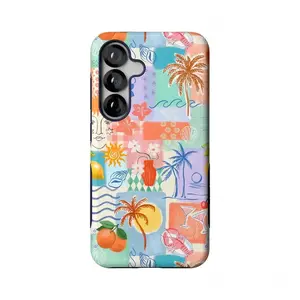Casely Galaxy S25 Case | Tropical Heat | Beachy Collage | Bold Protective Design | Compatible with MagSafe