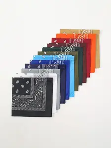 12PC Men's Fashionable 53 Bandana with Cashew Flower Print, Versatile Scarf for Outdoor, Beach, Travel, Ideal Gift for Valentine's Day, Mother's Day