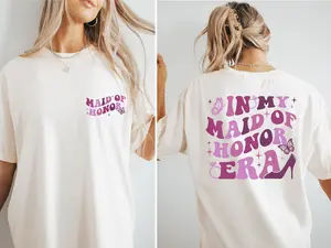 In My Maid Of Honor Era T-shirt, Maid of Honor Comfort Colors Shirt, Bridesmaid Two Sided Tee, Bride Squad Shirt, Bridal Shower Tee, Bachelorette Party Shirt, Wedding Gift Tee, Team Bride T-shirt.