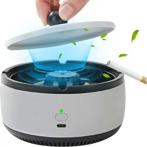 Smoke-Free Ashtray Purifier, 2-In-1 Multifunctional Air Purifier and Ashtray, USB Rechargeable for Home, Car, Office Use