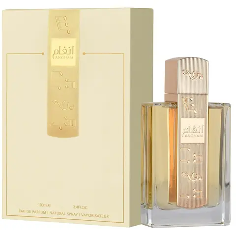 Lattafa Angham Unisex Eau de Parfum (100ml) Spray - Non Toxic Perfume, Single Item, Long Lasting Spicy Floral Fragrance with Citrus Vanilla Scent, Pink Pepper, Lavender, Ginger, Musky Amber Base (Beauty & Personal Care)