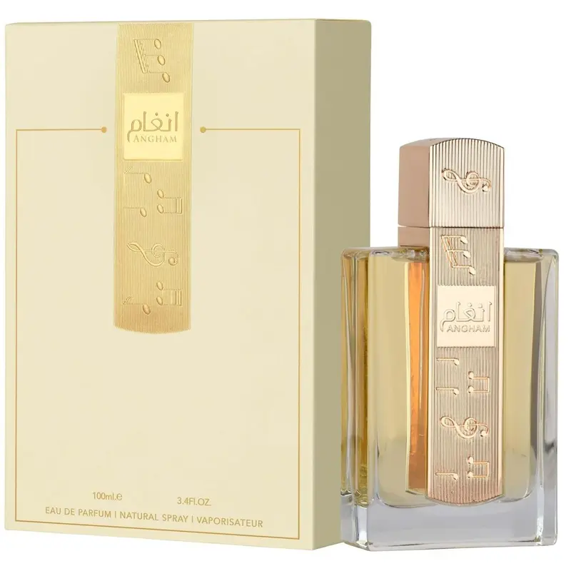 Lattafa Angham Unisex Eau de Parfum (100ml) Spray - Non Toxic Perfume, Single Item, Long Lasting Spicy Floral Fragrance with Citrus Vanilla Scent, Pink Pepper, Lavender, Ginger, Musky Amber Base (Beauty & Personal Care)