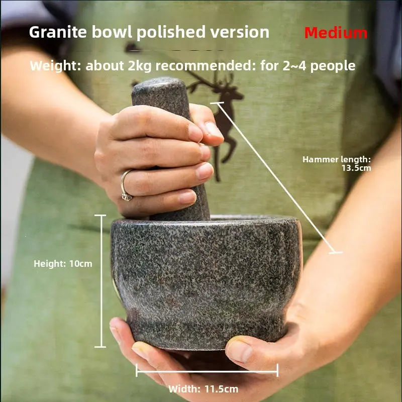 BlackFlowerStone Bowl Medium Polished