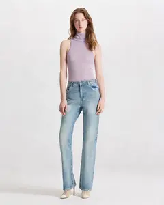 Nomia Sheer Knit Sleeveless Turtleneck