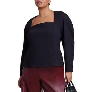 ELOQUII Women's Plus Size Square Neck Maiden Top