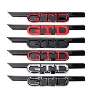 Car Styling 3D ABS GTD Logo GTI Badge Front Grille Emblem Replacement Auto Modification Accessories For Volkswagen VW Golf 8 MK8
