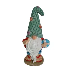 Santa's Workshop Inc. 11.5" Resin Solar Beach Gnome