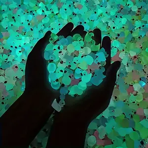 100pcs Mini Glow-In-The-Dark Duckies, Resin Garden Animal Decor, Outdoor Patio Decoration, Fish Tank Ornament, DIY Keychain Accessories