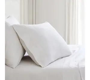 Martha Stewart Lilly Pond Leaf Pink Cotton Queen Sheet Set
