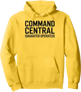 Command Central - Daughter Operated Message Pullover Hoodie - Elizabethtej Shop 98B0FCFVSB8M