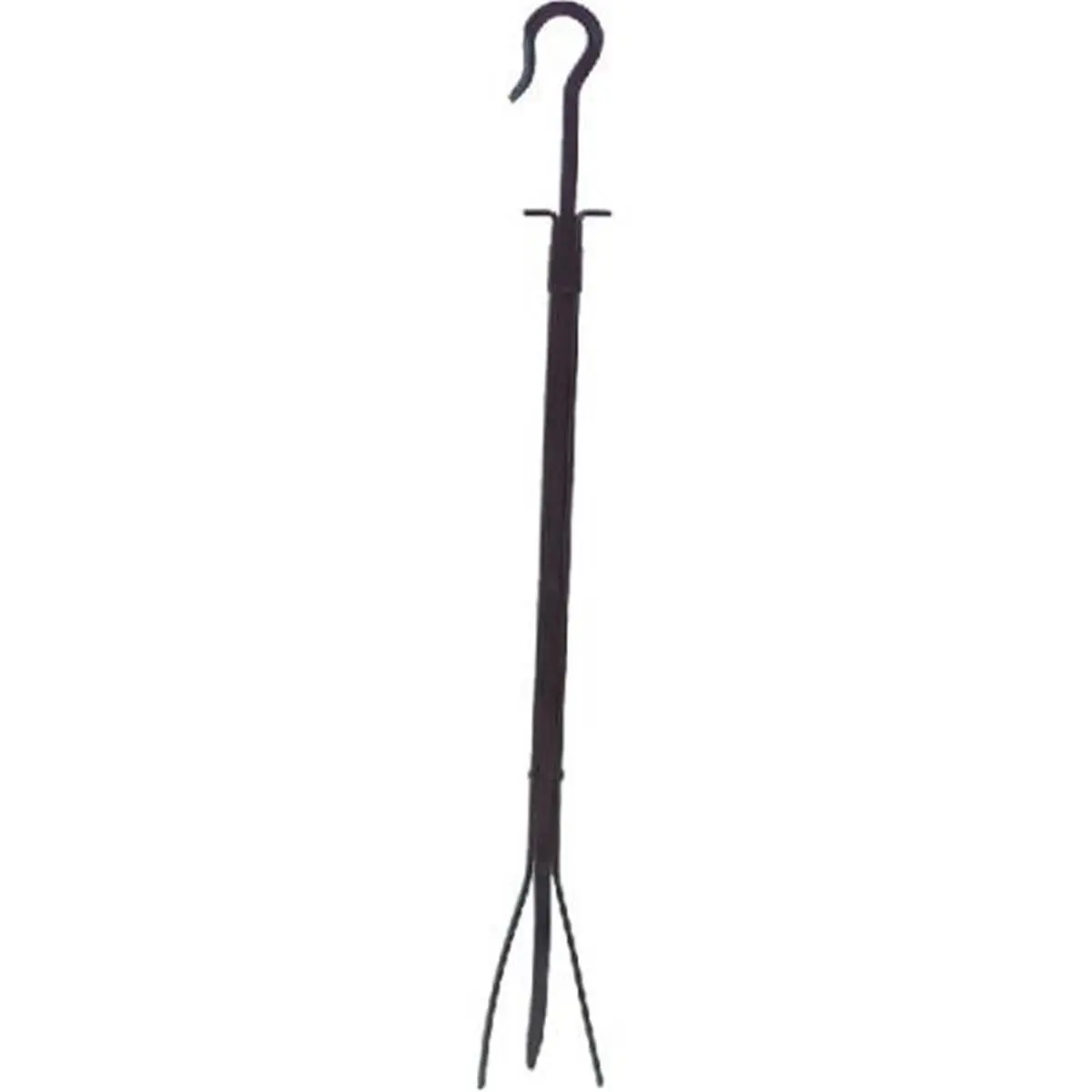 212 MAIN Solid Steel Hearth Tongs - 39 in, 8 lbs, 3/4 inch, Fully Assembled 3-Way Functional Tool with Black Hook Handle, Black Accessory for Fireplace & Outdoor Burning Setups, Solid Steel Outdoor Fireplace Accessories, Three-Way