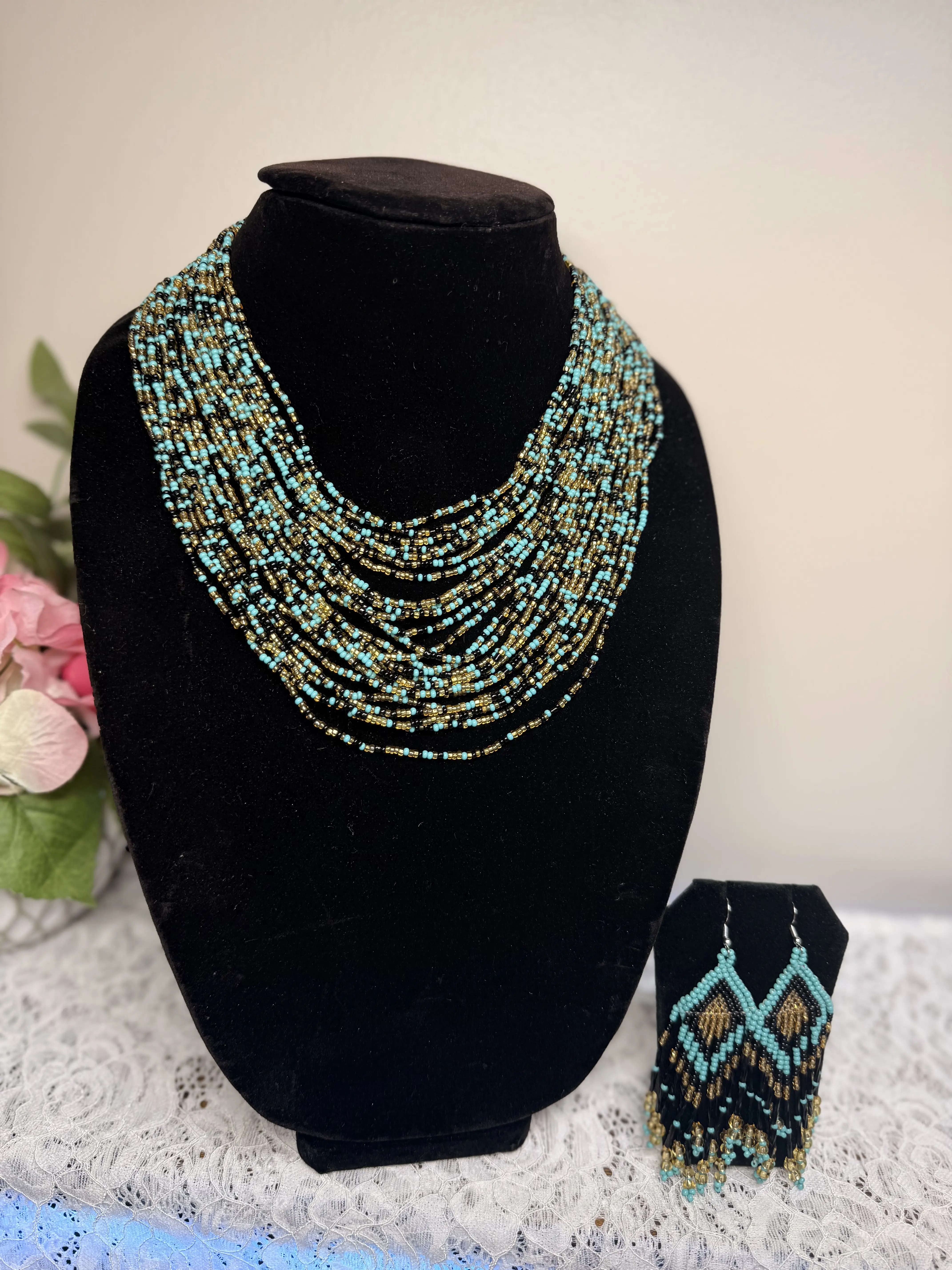 Collar "Claudia" con aretes/ Necklace with earring