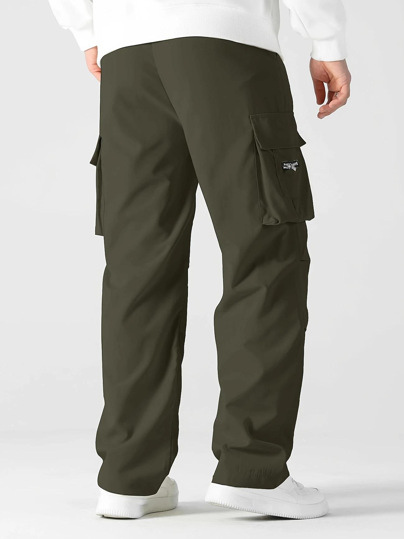 3 Pack Men's Tactical Cargo Pants, Elastic Waistband & Multi-Pocket Design, Perfect for Spring & Summer, Ideal for Outdoor Activities